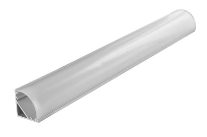 PROFILE ALUMINIUM CORNER SURFACE MOUNT 2M FROSTED DIFFUSER 20X20MM INCLUDE 2 END CAPS AND 4 MOUNTING BRACKETS - ILPFC047