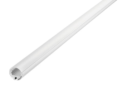 PROFILE ALUMINIUM ROUND 2M FROSTED DIFFUSER 20.8MM DIA FOR IP65 12MM WIDTH STRIP INCLUDE 2 ENDCAPS AND 4 MOUNTING BRACKETS INTEGRAL - ILPFO128
