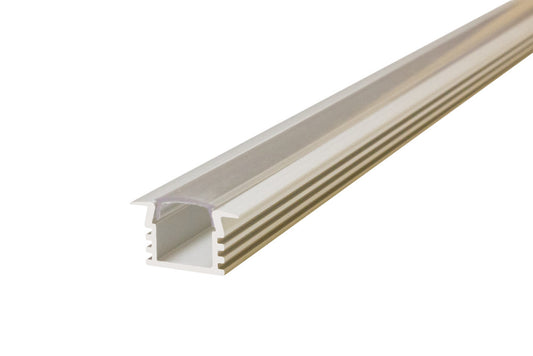 PROFILE ALUMINIUM RECESSED 1M CLEAR SLIDE-IN DIFFUSER FOR IP65 10MM WIDTH STRIP INTEGRAL - ILPFR022