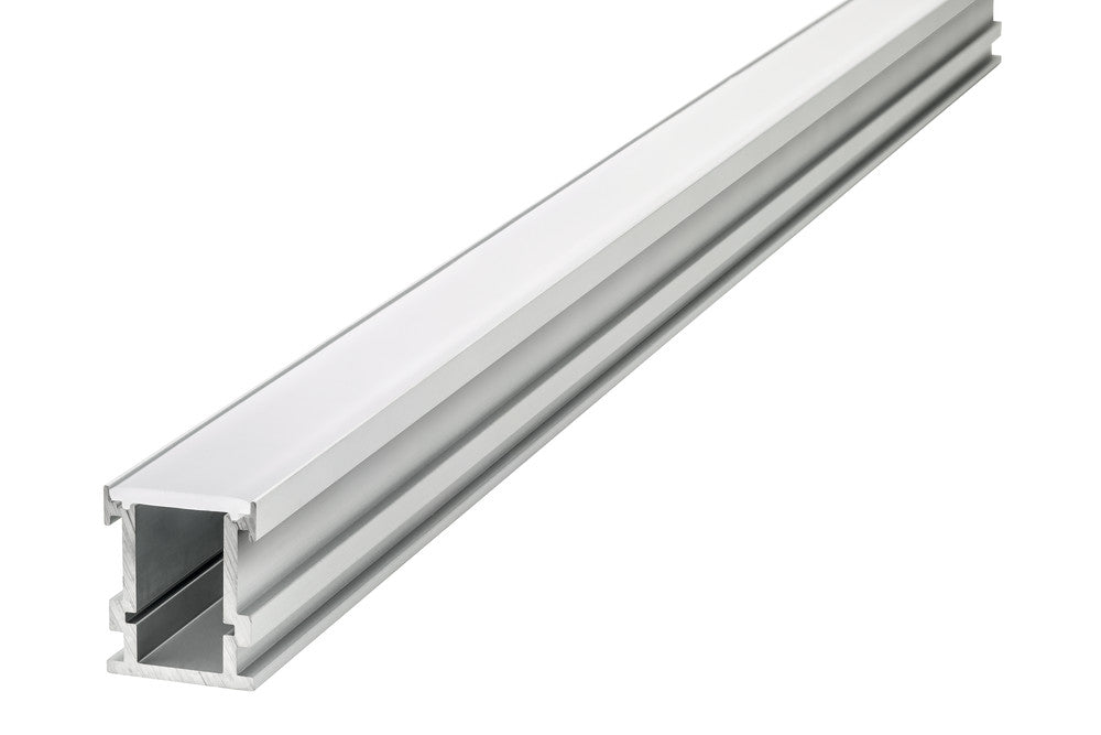 PROFILE ALUMINIUM RECESSED 1M FROSTED DIFFUSER 21.3 X 26.1MM FOR IP65 12MM WIDTH STRIP INCLUDE 2 ENDCAPS INTEGRAL - ILPFR098