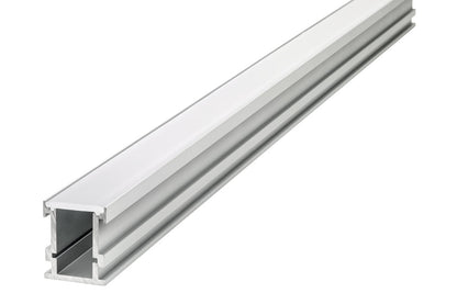 PROFILE ALUMINIUM RECESSED 1M FROSTED DIFFUSER 21.3 X 26.1MM FOR IP65 12MM WIDTH STRIP INCLUDE 2 ENDCAPS INTEGRAL - ILPFR098