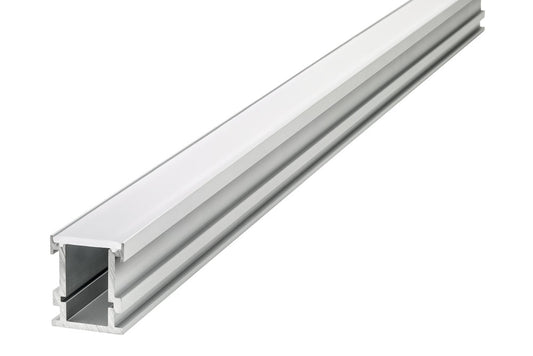 PROFILE ALUMINIUM RECESSED 2M FROSTED DIFFUSER 21.3 X 26.1MM FOR IP65 12MM WIDTH STRIP INCLUDE 2 ENDCAPS INTEGRAL - ILPFR099
