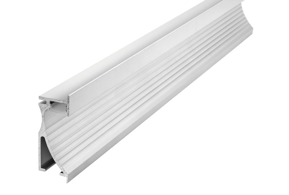 PROFILE ALUMINIUM WALL RECESSED 2M FROSTED DIFFUSER FOR IP65 12MM WIDTH STRIP INCLUDE 2 ENDCAPS AND 2 SCREWS INTEGRAL - ILPFR114