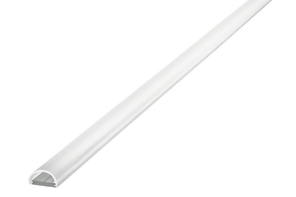 PROFILE ALUMINIUM SURFACE MOUNT 1M FROSTED DIFFUSER 13.8 X 8MM FOR IP65 10MM WIDTH STRIP INCLUDE 2 ENDCAPS INTEGRAL - ILPFS058