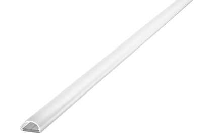 PROFILE ALUMINIUM SURFACE MOUNT 1M FROSTED DIFFUSER 13.8 X 8MM FOR IP65 10MM WIDTH STRIP INCLUDE 2 ENDCAPS INTEGRAL - ILPFS058