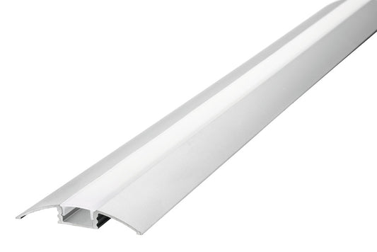 PROFILE ALUMINIUM SURFACE MOUNT 1M FROSTED DIFFUSER 52.3 X 8.1MM FOR IP65 12MM WIDTH STRIP INCLUDE 2 ENDCAPS AND 2 MOUNTING BRACKETS INTEGRAL - ILPFS102