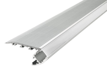 PROFILE ALUMINIUM STAIR SURFACE MOUNT 1M FROSTED DIFFUSER FOR IP33 12MM WIDTH STRIP INCLUDE 2 ENDCAPS AND 2 SCREWS INTEGRAL - ILPFS110