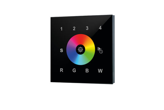 RF WALL MOUNT TOUCH RGBW 4 ZONE 100-240 AC INPUT BLACK INTEGRAL - ILRC015