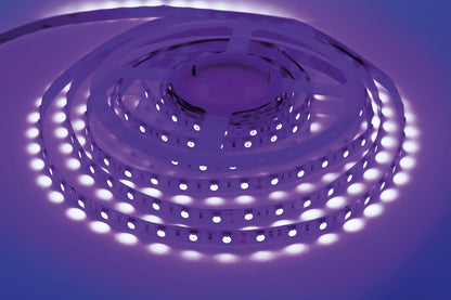 UV STRIP IP20 5M 400-405nm 24V 14.4W/M 60LED/M 10MM WIDTH 115 BEAM BAG PACK INTEGRAL - ILSTPURA136