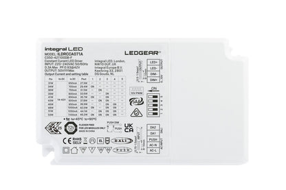 CONSTANT CURRENT DRIVER ADJUSTABLE OUTPUT 31-53W 650-1100MA IP20 DALI - DALI2 - PUSH-DIMM 0-10V DIMMABLE 14-42V OUTPUT INTEGRAL - ILDRCCA071A