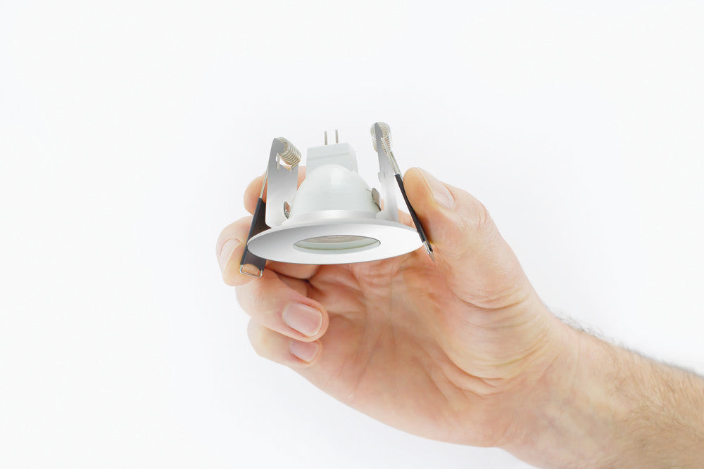 EVOFIRE MINI FIRE RATED DOWNLIGHT 45MM CUTOUT IP65 POLISHED CHROME ROUND INTEGRAL - ILDLFR45D039