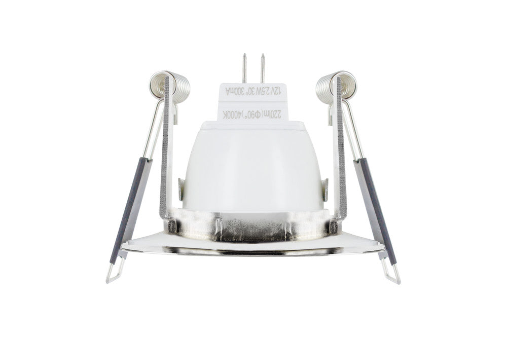 EVOFIRE MINI FIRE RATED DOWNLIGHT 45MM CUTOUT IP65 POLISHED CHROME ROUND INTEGRAL - ILDLFR45D039