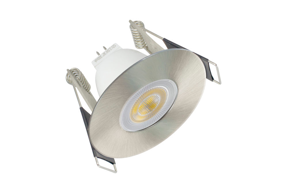 EVOFIRE MINI FIRE RATED DOWNLIGHT 45MM CUTOUT IP65 SATIN NICKEL ROUND INTEGRAL - ILDLFR45D038