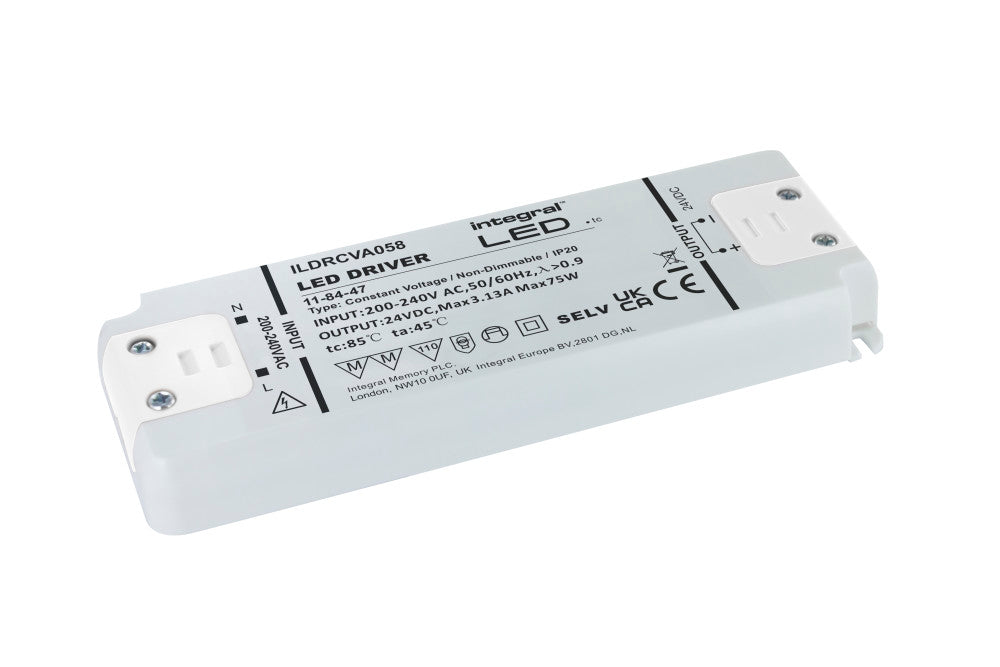CONSTANT VOLTAGE DRIVER 75W 24VDC IP20 NON-DIMM 200-240V INPUT - ILDRCVA058