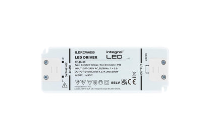 CONSTANT VOLTAGE DRIVER 100W 24VDC IP20 NON-DIMM 200-240V INPUT - ILDRCVA059