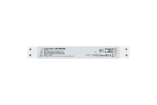 CONSTANT VOLTAGE LONG & SLIM DRIVER 45W 12VDC IP20 NON-DIMM 180-264V INPUT - ILDRCVA062