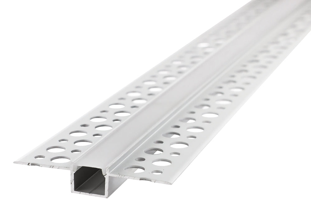 PROFILE ALUMINIUM NARROW RECESSED 1M FROSTED DIFFUSER INCLUDE 2 ENDCAPS - ILPFR175