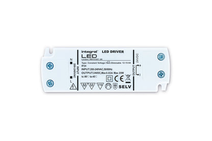 CONSTANT VOLTAGE DRIVER 15W 24VDC IP20 NON-DIMM 200-240V INPUT INTEGRAL - ILDRCVA086
