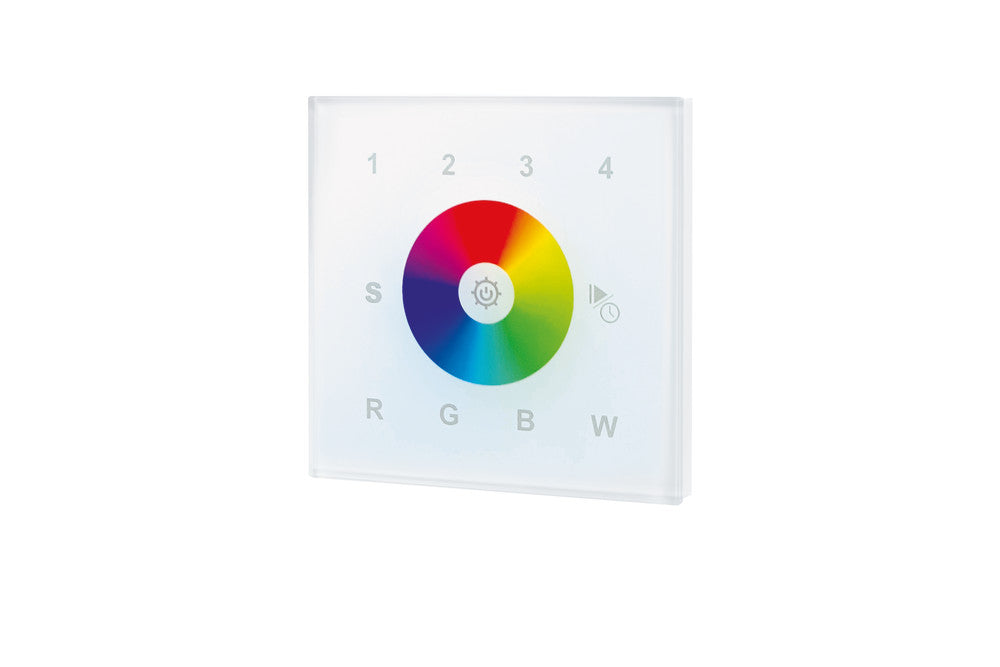 DMX WALL MOUNT TOUCH REMOTE RGB/W 4 ZONE 100-240 AC INPUT WHITE - ILRC028