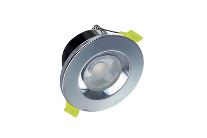 J-SERIES LOW-PROFILE FIRE RATED DOWNLIGHT 68MM CUTOUT IP65 600LM 6W 3000K 38 BEAM DIMMABLE 100LM/W POLISHED CHROME INTEGRAL - ILDLFR68J003