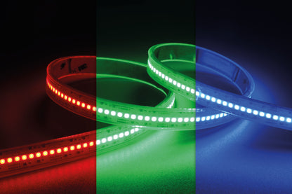 SPOTLESS 5M RGB LED STRIP IP65 24V 14.4W/M 240 LED’S/M 14MM WIDTH 120 BEAM BAG PACK - ILSTRGBB174E