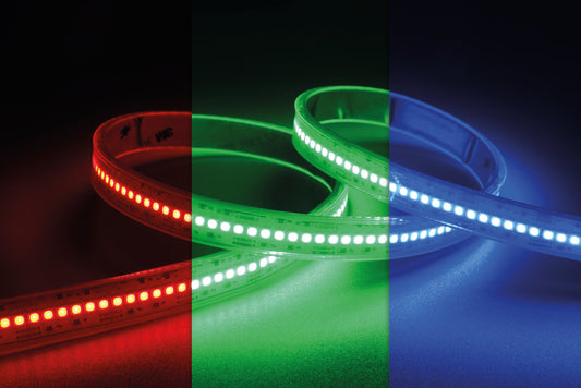 SPOTLESS 5M RGB LED STRIP IP65 24V 14.4W/M 240 LED’S/M 14MM WIDTH 120 BEAM BAG PACK - ILSTRGBB174E