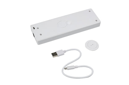 SENSORLUX CABINET WARDROBE LIGHT 180MM 80LM 3000K WITH DUAL IR HAND WAVE AND DOOR SENSOR DIMMABLE RECHARGEABLE BATTERY - ILWL005