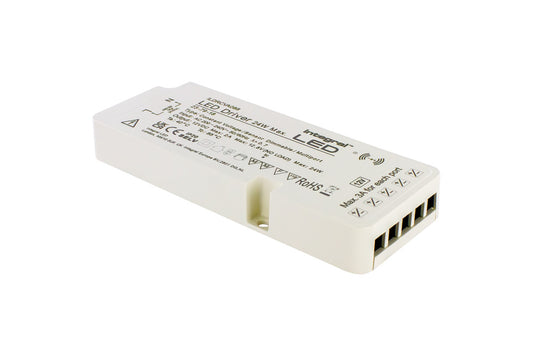 CONSTANT VOLTAGE MULTIPORT (5) DRIVER SENSOR DIMMABLE 24W MAX 12VDC IP20 200-240V INPUT UK PLUG - ILDRCVA088