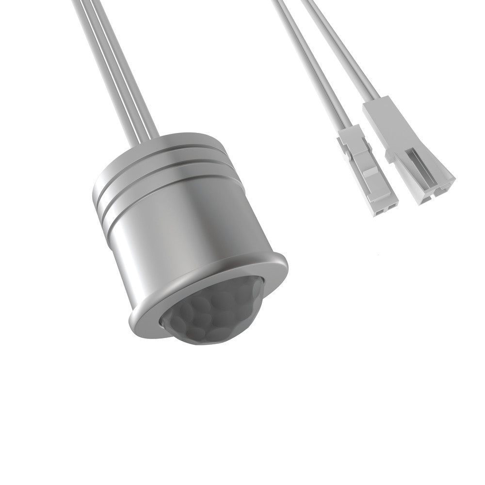 24V CHANNEL SENSOR PIR ON/OFF SURFACE MOUNTED OR RECESSED 14MM CUTOUT WITH 2PIN 2.54MM WHITE CLIP INLINE CONNECTOR FOR STRIP OR LIGHT 1.5M 2.5A MAX - ILDRAA115