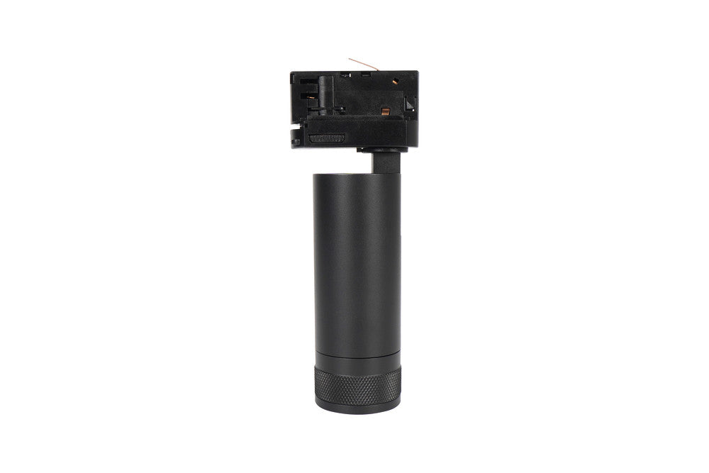 FOCUSPRO 15W BLACK LED SPOT LIGHT NON-DIMMABLE ZOOMABLE BEAM ANGLE 20-55 DEG TRACK MOUNTED 3 CIRCUIT 3000K 164MM CRI90 1050LM 86LM/W 220-240V - ILTSL002