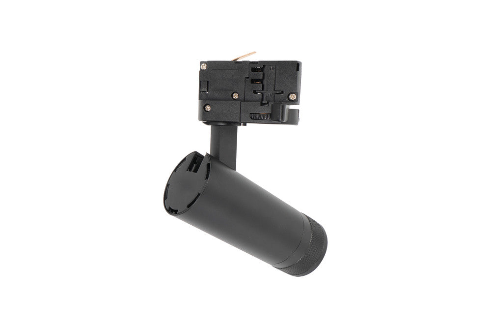 FOCUSPRO 15W BLACK LED SPOT LIGHT NON-DIMMABLE ZOOMABLE BEAM ANGLE 20-55 DEG TRACK MOUNTED 3 CIRCUIT 3000K 164MM CRI90 1050LM 86LM/W 220-240V - ILTSL002