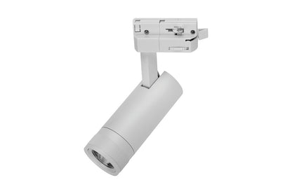 FOCUSPRO 8W WHITE LED SPOT LIGHT NON-DIMMABLE ZOOMABLE BEAM ANGLE 18-50 DEG TRACK MOUNTED 3 CIRCUIT 4000K 131MM CRI90 500LM 93LM/W 220-240V - ILTSL013