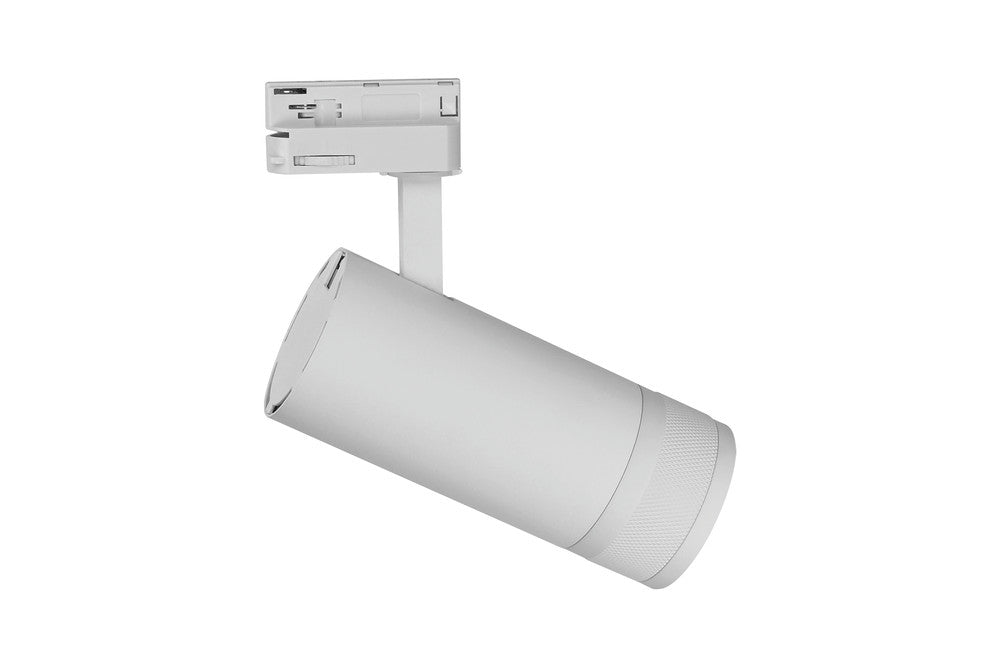FOCUSPRO 24W WHITE LED SPOT LIGHT NON-DIMMABLE ZOOMABLE BEAM ANGLE 20-55 DEG TRACK MOUNTED 3 CIRCUIT 3000K 175MM CRI90 1750LM 88LM/W 220-240V - ILTSL011