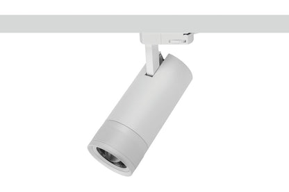 FOCUSPRO 24W WHITE LED SPOT LIGHT NON-DIMMABLE ZOOMABLE BEAM ANGLE 20-55 DEG TRACK MOUNTED 3 CIRCUIT 3000K 175MM CRI90 1750LM 88LM/W 220-240V - ILTSL011