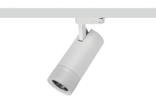 FOCUSPRO 24W WHITE LED SPOT LIGHT NON-DIMMABLE ZOOMABLE BEAM ANGLE 20-55 DEG TRACK MOUNTED 3 CIRCUIT 3000K 175MM CRI90 1750LM 88LM/W 220-240V - ILTSL011