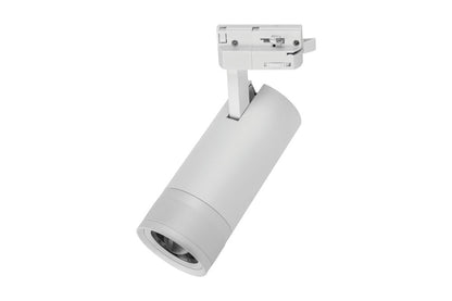 FOCUSPRO 24W WHITE LED SPOT LIGHT NON-DIMMABLE ZOOMABLE BEAM ANGLE 20-55 DEG TRACK MOUNTED 3 CIRCUIT 3000K 175MM CRI90 1750LM 88LM/W 220-240V - ILTSL011