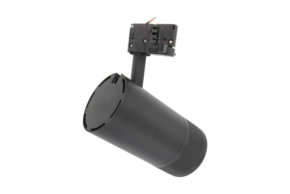 FOCUSPRO 32W BLACK LED SPOT LIGHT NON-DIMMABLE ZOOMABLE BEAM ANGLE 16-42 DEG TRACK MOUNTED 3 CIRCUIT 4000K 182MM CRI90 1958LM 80LM/W 220-240V - ILTSL008