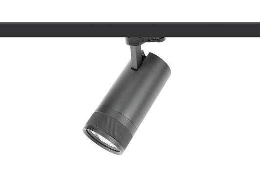 FOCUSPRO 32W BLACK LED SPOT LIGHT NON-DIMMABLE ZOOMABLE BEAM ANGLE 16-42 DEG TRACK MOUNTED 3 CIRCUIT 4000K 182MM CRI90 1958LM 80LM/W 220-240V - ILTSL008