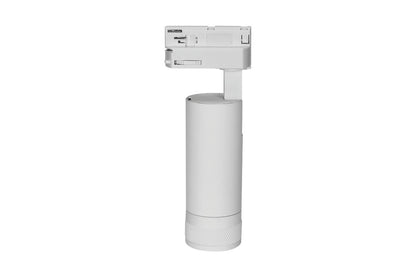 FOCUSPRO 8W WHITE LED SPOT LIGHT NON-DIMMABLE ZOOMABLE BEAM ANGLE 18-50 DEG TRACK MOUNTED 3 CIRCUIT 3000K 131MM CRI90 500LM 93LM/W 220-240V - ILTSL009