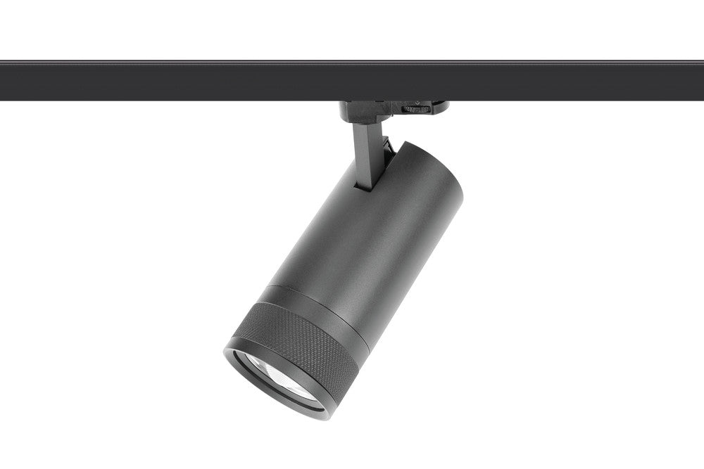 FOCUSPRO 32W BLACK LED SPOT LIGHT NON-DIMMABLE ZOOMABLE BEAM ANGLE 16-42 DEG TRACK MOUNTED 3 CIRCUIT 3000K 182MM CRI90 1958LM 80LM/W 220-240V - ILTSL004