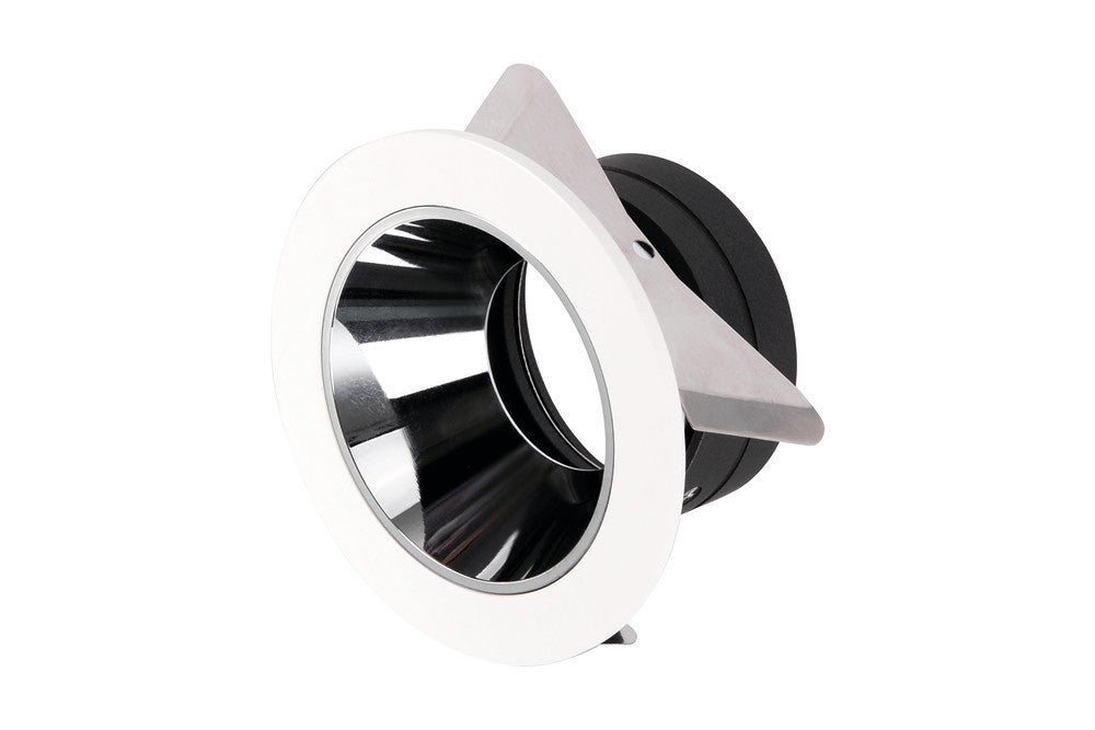 ACCENTPLUS DOWNLIGHT FOR LED GU10 65MM CUTOUT IP20 MIRROR BLACK ROUND FRONT ENTRY 20 DEG ONE SIDE TILTABLE - ILDL65N011