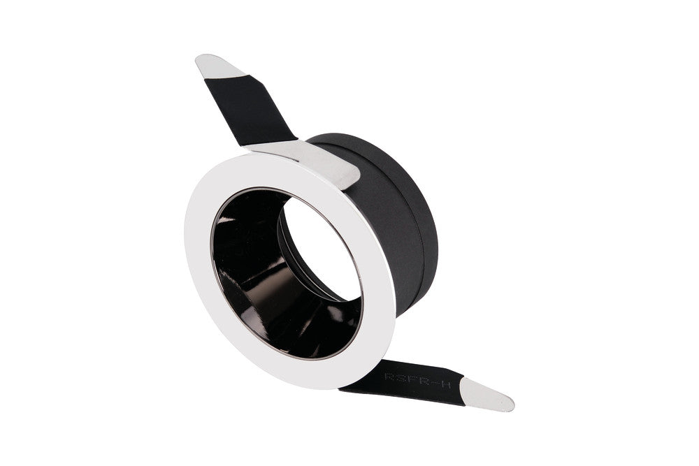 ACCENTPLUS DOWNLIGHT FOR LED GU10 60MM CUTOUT IP20 MIRROR BLACK ROUND 20 DEG ONE SIDE TILTABLE - ILDL60N008