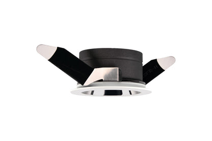 ACCENTPLUS DOWNLIGHT FOR LED GU10 60MM CUTOUT IP20 MIRROR BLACK ROUND 20 DEG ONE SIDE TILTABLE - ILDL60N008