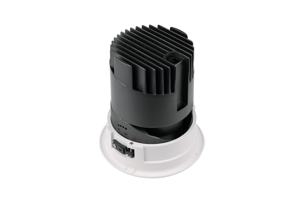 ACCENTPRO LED DOWNLIGHT 55 DEG BEAM ANGLE 95MM CUTOUT 30 DEG TILTABLE 355 DEG ROTATABLE 15W 1277LM 85LM/W 3000K CRI90 MIRROR SILVER ROUND 34VDC 350MA WITHOUT DRIVER - ILDL95P010