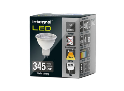 MR16 BULB GU5.3 400LM 3.4W 2700K NON-DIMM 36 BEAM INTEGRAL - ILMR16NC043