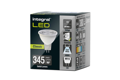 MR16 BULB GU5.3 380LM 3.4W 4000K DIMMABLE 36 BEAM INTEGRAL - ILMR16DE042