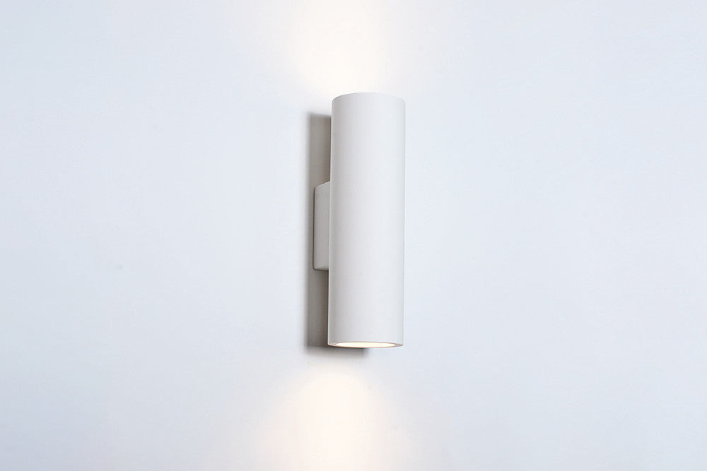 INDOOR DECORATIVE PAINTABLE GYPSUM KOS WALL LIGHT IP20 FOR 2 X GU10 WHITE INTEGRAL - ILDEC007