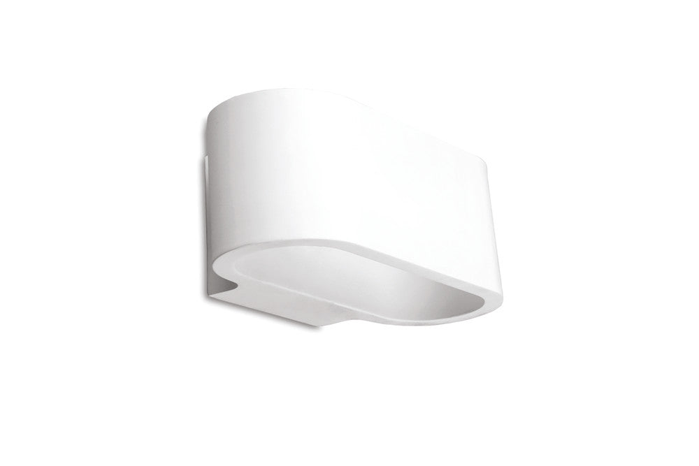 INDOOR DECORATIVE PAINTABLE GYPSUM CHANIA WALL LIGHT IP20 FOR 1 X G9 MAX 40W WHITE INTEGRAL - ILDEC004