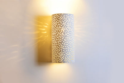 INDOOR DECORATIVE PAINTABLE GYPSUM VERIA WALL LIGHT IP20 FOR 1 X E14 MAX 40W WHITE INTEGRAL - ILDEC005