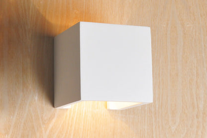 INDOOR DECORATIVE PAINTABLE GYPSUM KOZANI WALL LIGHT IP20 FOR 1 X G9 MAX 40W WHITE INTEGRAL - ILDEC006
